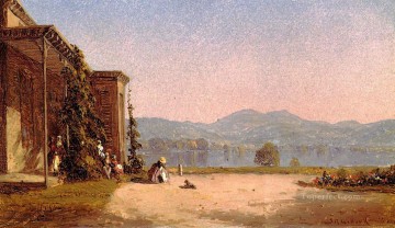 サンフォード・ロビンソン・ギフォード Painting - 人物のあるベランダの風景 サンフォード・ロビンソン・ギフォード